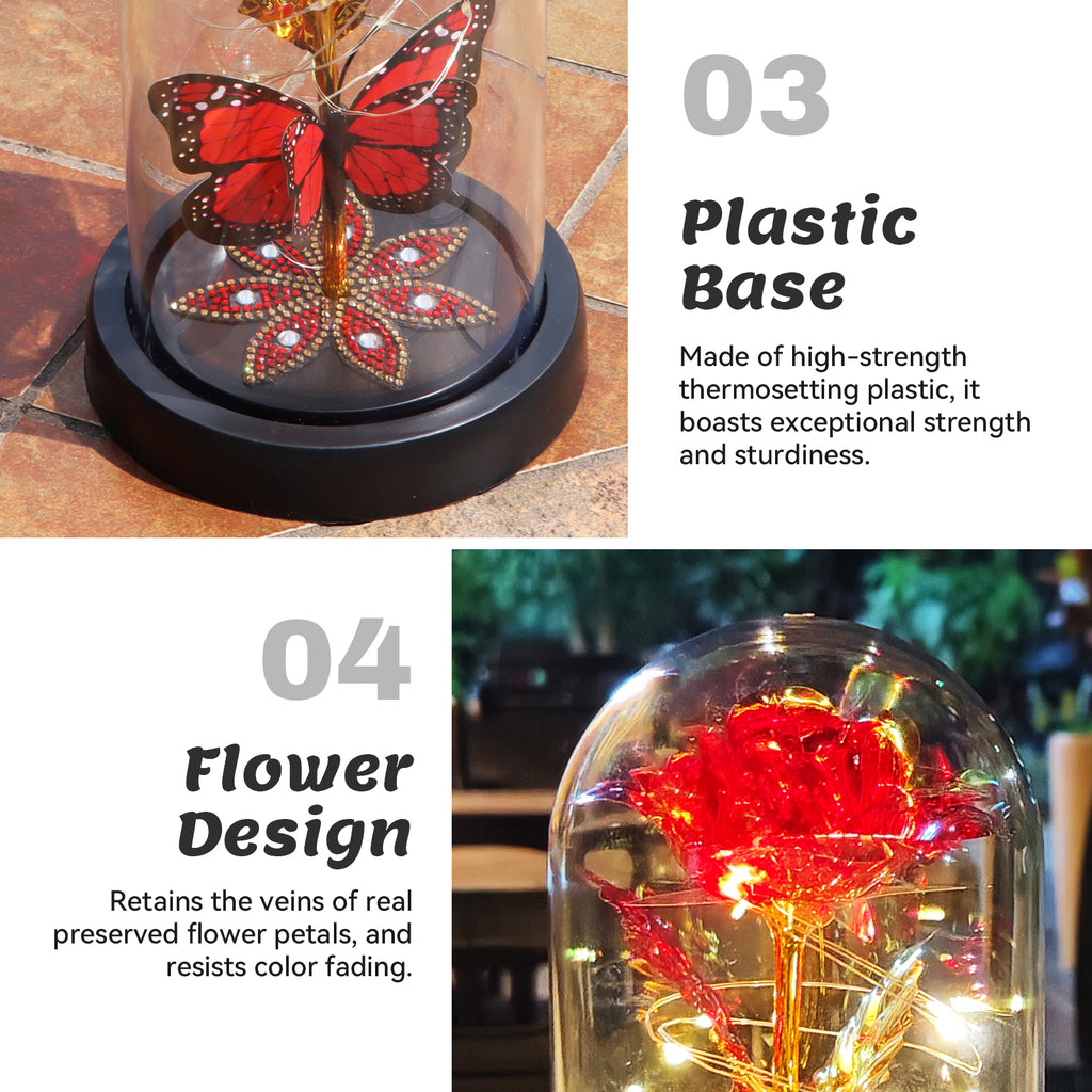 Butterfly Rose Dome