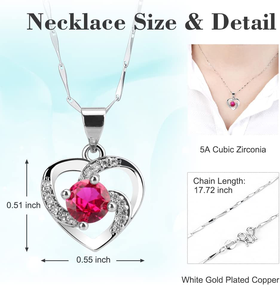 Preserved Rose Heart Necklace