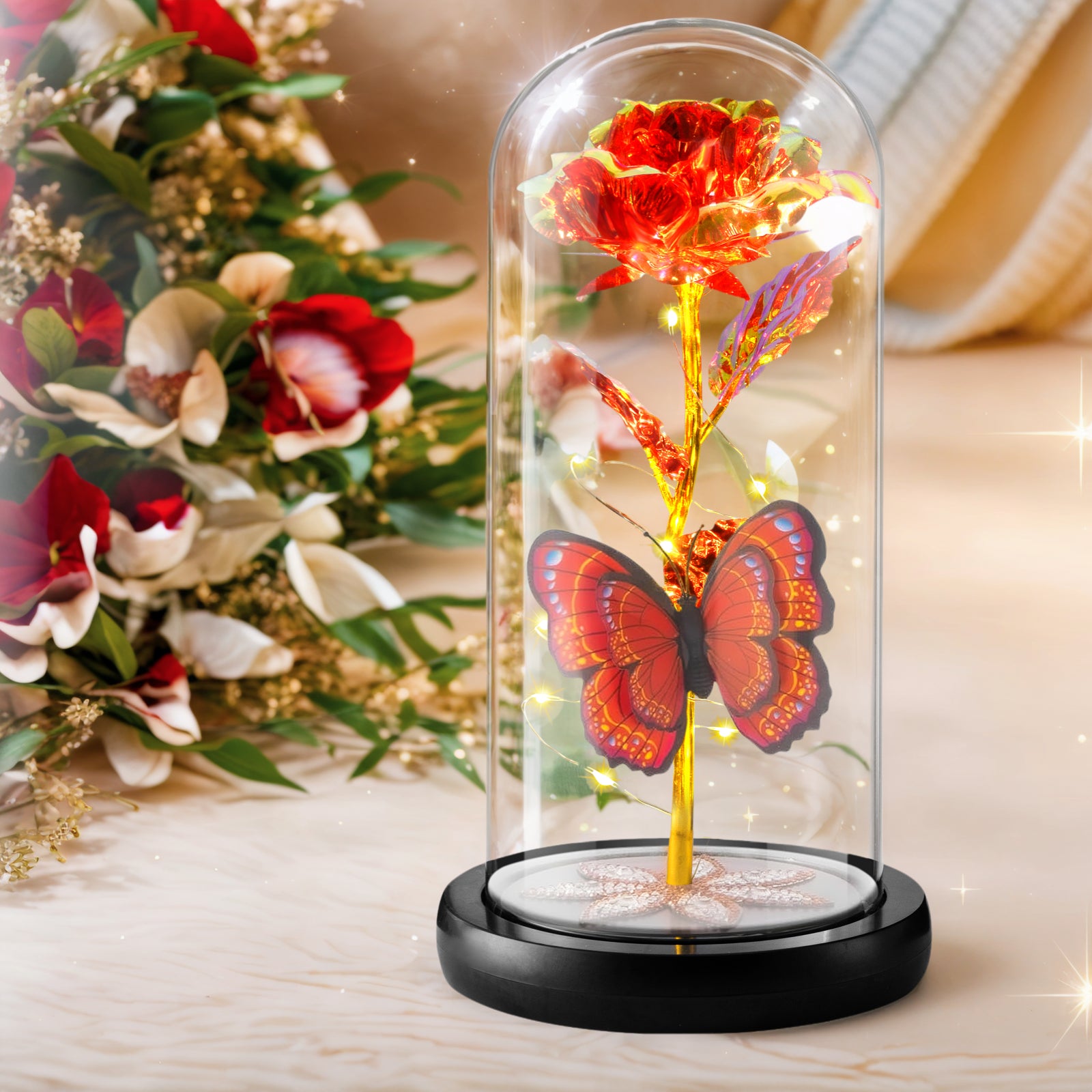 Butterfly Rose Dome